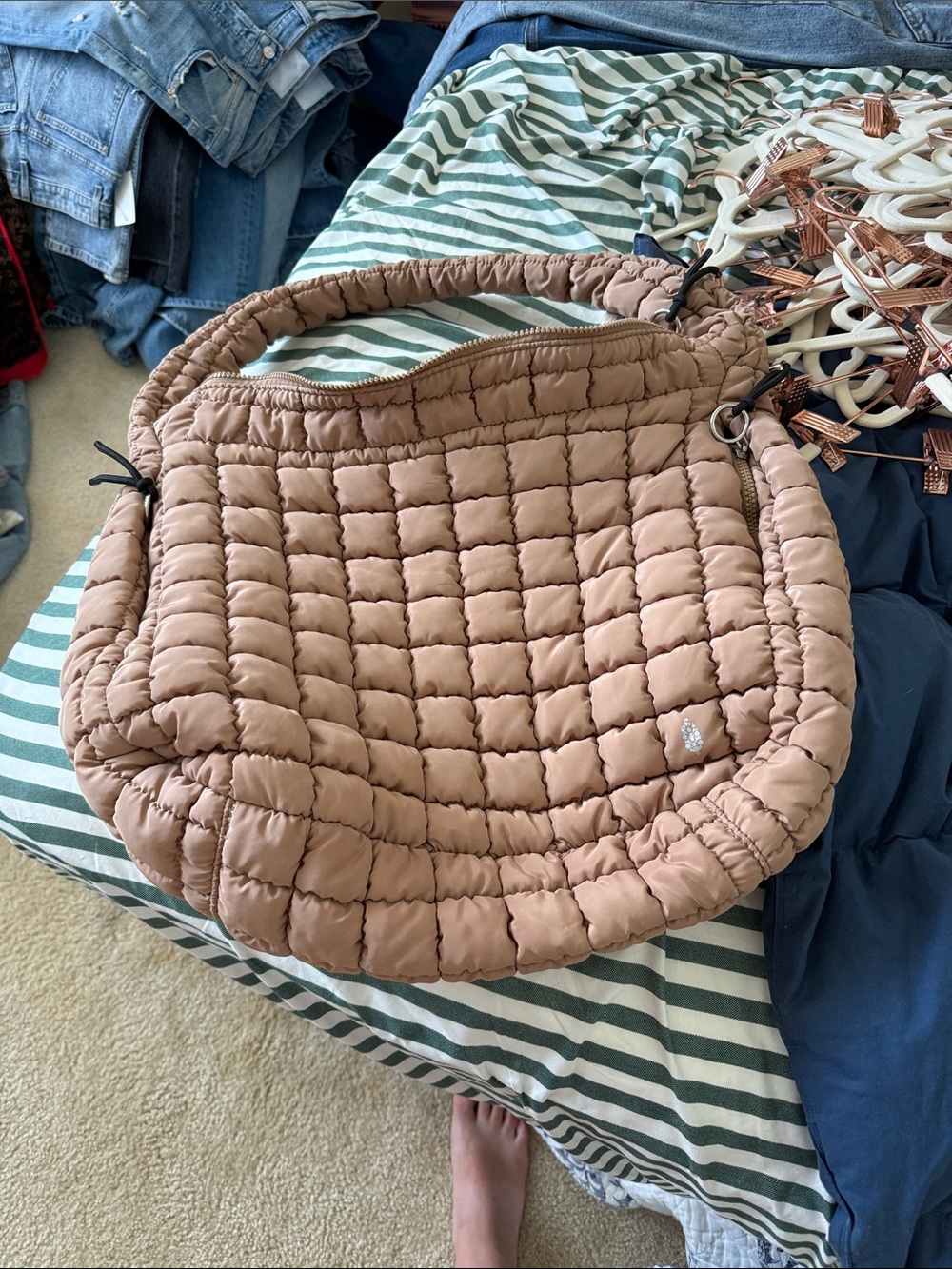New w out tags Free People quilted carryall bag